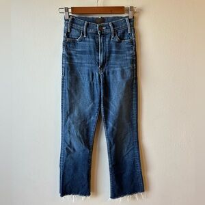 MOTHER Hustler Ankle Fray Women's Classic Blue Jeans